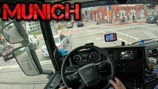 ASMR  POV Truck Driving 2023 Scania | Intense City Drive In Munich Germany 4k New Gopro