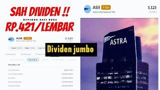 Jadwal Pembagian Dividen Final Saham ASII 2024 - PT. Astra Internasional TBK !!