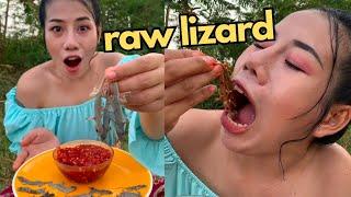 eating yummy lizard | Jin Su