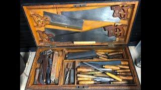 1880s woodworkers tool chest time capsule tool haul ️ Part one