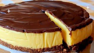 the RICHEST AND EASIEST CHEESECAKE WITHOUT OVEN ‼️in 5 MINUTES‼️¡ 1 LITER OF MILK & COOKIES