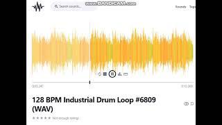 Freesound 128 BPM Industrial Drum Loop #6809 (WAV) By looplicator