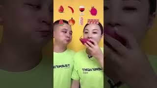 Couple Eating Emojis Challenge | #asmr #food #shorts