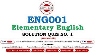 ENG001 Quiz 1 Solution Spring 2023 l ENG001 Quiz 1 Solution 2023 #ENG001 @RaiseForSuccess