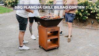 RJRoyal Living BBQ Plancha Grill Bilbao Corten