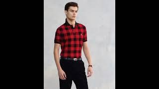 Polo Ralph Lauren Custom Slim Fit Mesh Buffalo Check Polo Shirt SKU: 9856329