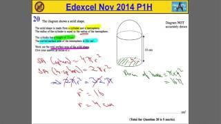 Edexcel Maths P1 Nov 2014 Higher Q20