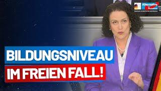 Das Bildungsniveau ist im freien Fall! Nicole Höchst - AfD-Fraktion im Bundestag