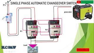 Single phase Automatic Changeover Switch/With Circuit diagram.