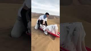 Desert Sled Adventure ‍️: Gliding Down the Sand Dunes Like a Pro!