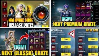  BGMI NEXT MYTHIC FORGE CONFIRM DATE | BGMI NEXT CLASSIC & PREMIUM CRATE LEAKS - M4 GLACIER IN BGMI