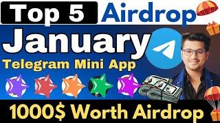 Best mining app for January 2025 | New crypto Airdrop 2025 | Top 5 mining app