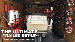 The Ultimate Enclosed Lawn Care/Landscaping Trailer Set-Up | Equipment Defender Racks - Shot In 4K