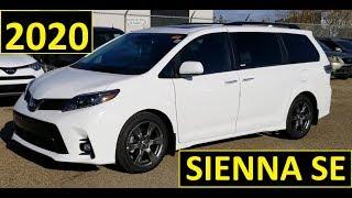 2020 Toyota Sienna SE Technology Package review of features and walk around in Super White