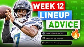 Fantasy Football Week 12 Lineup Advice | NFL Inactives, Injuries & Start/Sit Decisions (2024)