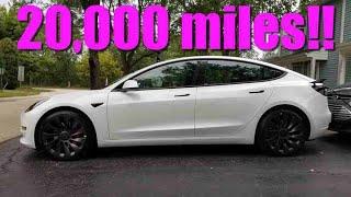 20,000 miles on my Model 3 Performance!