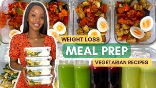 Vegetarian Meal Prep For Fast Weight Loss | Easy Beginner Friendly Meal Prep Ideas |1 week in 1 Hour