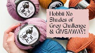 Hobbii No Shades Of Grey Challenge & GIVEAWAY |Twin Stitches Designs Knitting Podcast