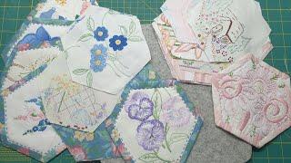 Stitching With Suze - Quilt as you go Hexie's