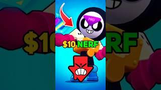 Massive 10$ NERF for Meeple!  #brawlstars #shorts