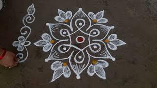 simple and easy rangoli design 3*2dots small beautiful kolam daily muggulu Anu'sworld