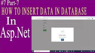 how to insert data in database in asp.net using c# | asp.net save data to database| Asp.Net Tutorial