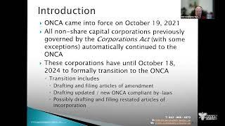 Winter Club Development Series - Transition to ONCA Compliance