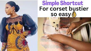 EASIEST Way to make a  CORSET BUSTIER with yoke and bra cup step by step ( DETAILED)