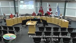 City of Quinte West - Personnel Committee Meeting, July 17th, 2024