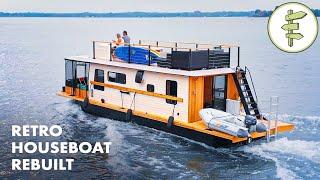 Retro Houseboat Transformed Into Amazing New Space – FLOATING TINY HOUSE TOUR