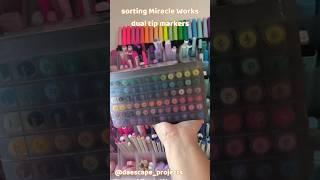 Sorting my Miracle Works Dual tip markers  #pensorting #pencollection #penorganization #miracleworks