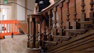 Restoration a 100 year old staircase. Woodworking.