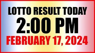 Lotto Result Today 2pm February 17, 2024 Swertres Ez2 Pcso