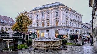 【4K】Relaxation walk in the Rain at Mödling old town ASMR