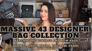 ENTIRE DESIGNER HANDBAG COLLECTION PART 1 | VINTAGE AND NEW | HERMES | THE ROW | FENDI | GUCCI &MORE