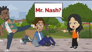 Mr. Nash is homeless... | Easy English conversation practice | Fun English with Nora