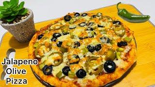 Homemade Veg Jalapeno & Olive Pizza Recipe | Pizza Recipe by Muno’s Kitchen