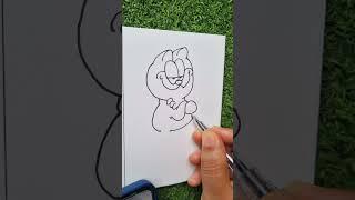 how to draw Garfield  #shorts #drawing #art #garfield