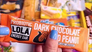 OPENING NEW YUMMY HEALTHY SNACK LOLA Energy Bar Dark Chocolate and Peanut Plant based Bar