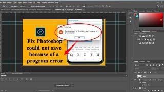 How to fix  Photoshop could not save because of a program error