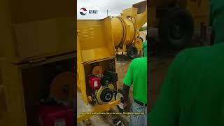 Working Video of Mini Diesel Concrete Mixer in Ghana#concretemixingmachine #dieselconcretemixer