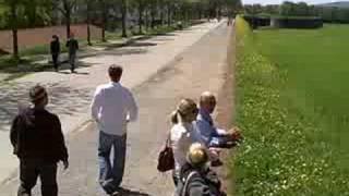 a walk on the wall in Lucca with family