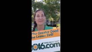 Jamie Guerin at Jill Stein stoundout in Worcester Ma to Open the Debates