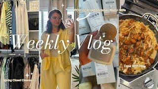 WEEKLY VLOG| Spring Closet Clean Out + House Updates + Cooking With Maya + Gods Grace is Sufficient