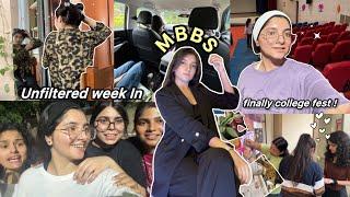 Unfiltered MBBS VLOG  FINALLY fest start hogya ! A week in medical college|Fit and Flex Breakfast|