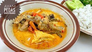 RESEP AYAM PEDAS RANTINEM KHAS BANYUWANGI ~ MASAK BESAR ENAK BANGET