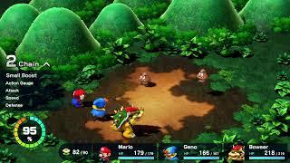 Super Mario RPG Remake 9999 Damage Dealt Geno Whirl Goomba Death - Nintendo Switch