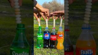 “Comparing explosions: Mentos vs. Coke and Pepsi!”  #experiment #cokevsmentos
