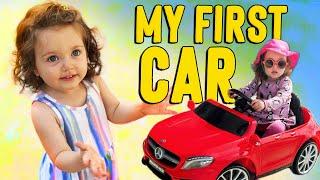 MY FIRST LUXURY CAR! Cute Toddler Rides her New Mercedes-Benz 