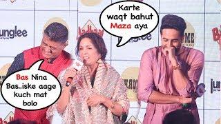 Nina Gupta's EMBARESSING Moment In Front Of Ayyushman Khurana At Badhai Ho Eevent- FUNNY Reaction